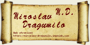 Miroslav Dragumilo vizit kartica
